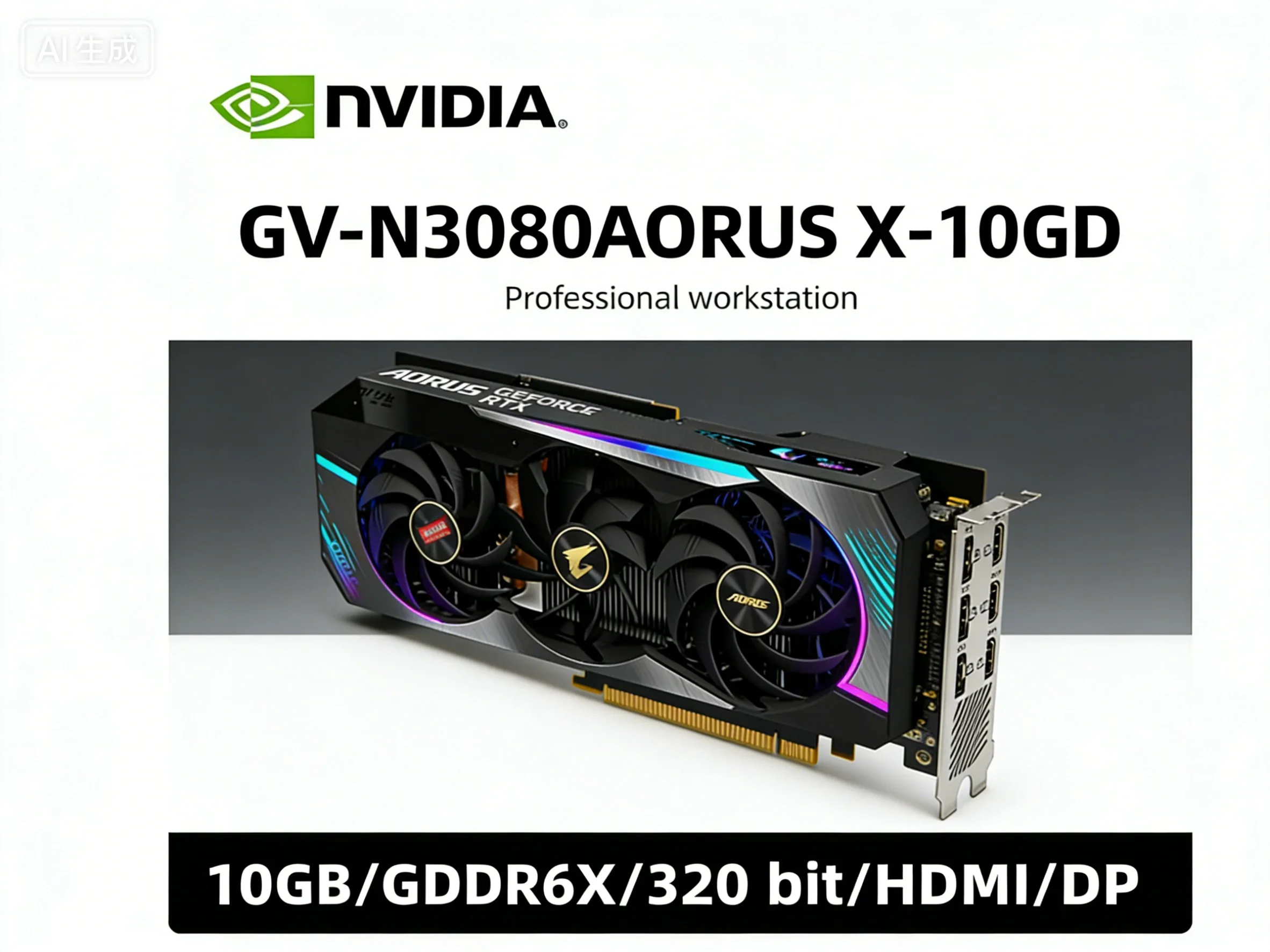 Rtx 3080 10Gb Gpu - GPU RTX 3080 GIGABYTE GV-N3080AORUS X-10GD,