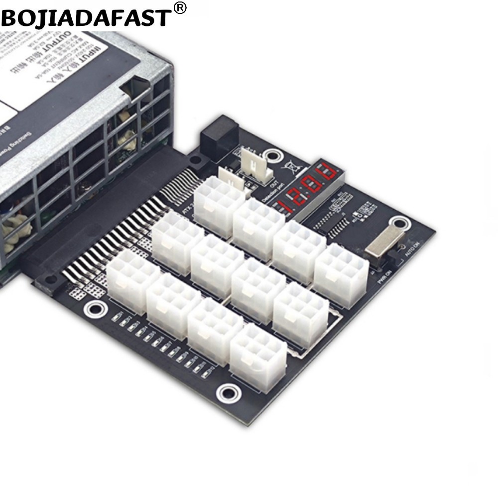 12 Port Konektor PCIE 6Pin, Pa - 2400W Server Psu Breakout Board ulasan dan harga