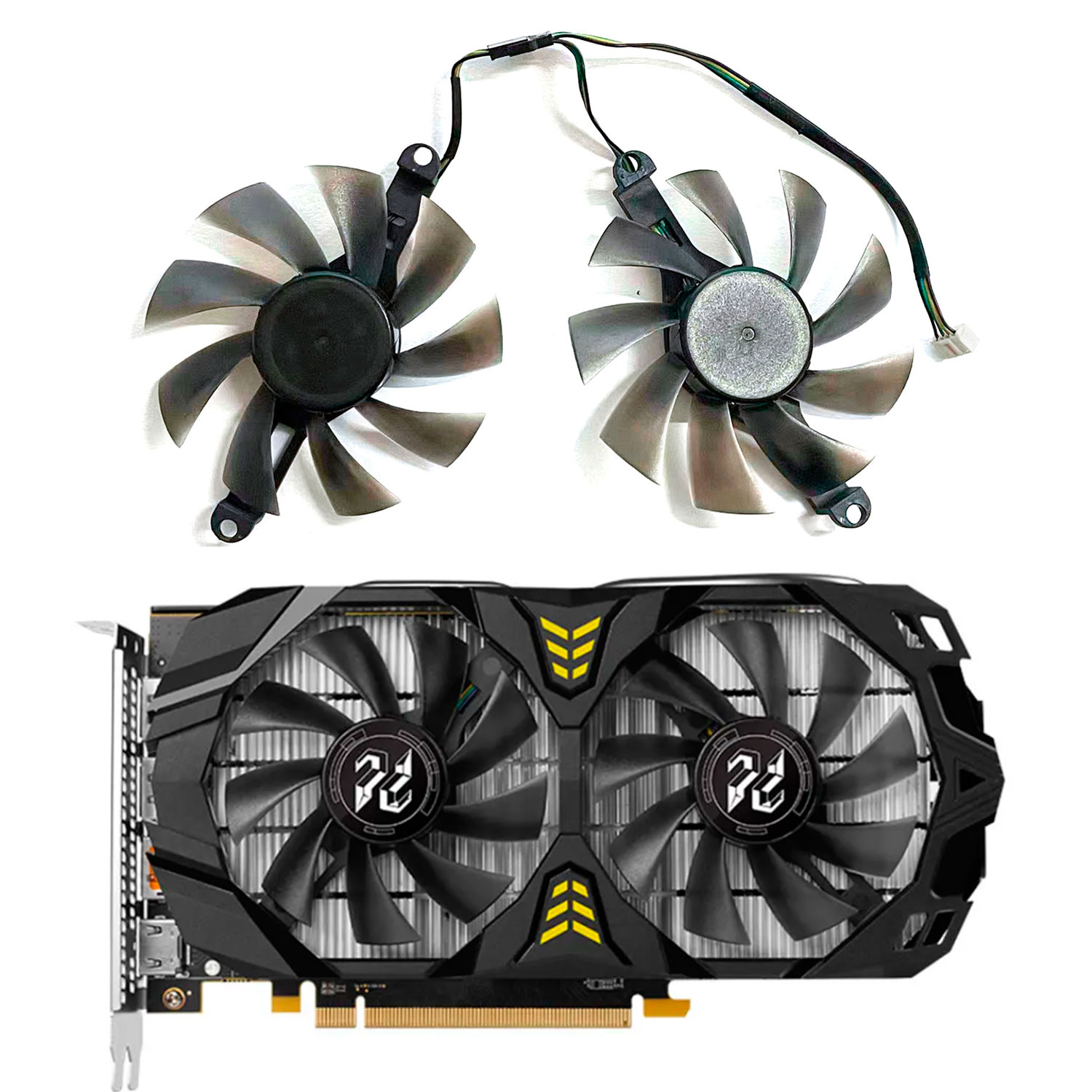 Kipas GPU Baru 4PIN 85MM 75MM  - Rx 580 8Gb 2048Sp Gpu ulasan dan harga